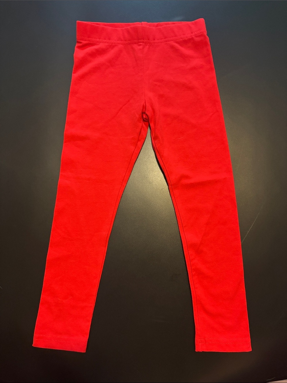 Girls Red Stretch Leggings - Classic Comfort